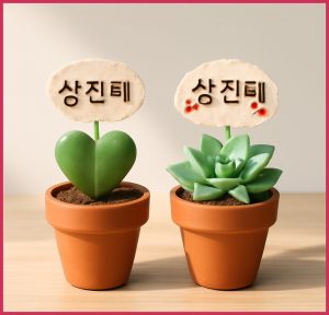 상견례 미니 화분, 왜 이렇...